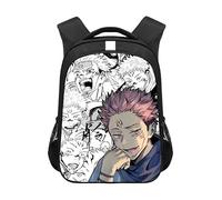 Puruuige Gojo Satoru Zaino Anime Ryomen Sukuna Borse per la scuola per ragazzi Cartoon Fushiguro Megumi 3D Stampato Zaino per la scuola Grande Capacità Leggero Zaino per bambini, Tipo 11, 30.5 x 16 x