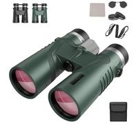 Puruxe Binoculars for Adults High Powered, 10×42 HD Binoculars, Premium Optical Clarity, Professional Waterproof, De Largo Alcance, for Bird, Hiking, Cruise, Travel (green)