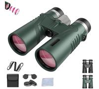 Puruxe Binoculars for Adults High Powered, Puruxe 10×42 HD Binoculars, Premium Optical Clarity, HD Image Stabilization, FMC Multi-Layer Purple Coating, for Bird Cruise & Travels (Green)