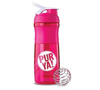 PURYA! SHAKER, borraccia fitness per frullati proteici e bevande, miscelazione ottimale grazie alla sfera a spirale, senza BPA e infrangibile, Rosa, 828ml