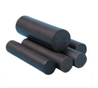 Purzen Asta PTFE Nera 500Mm, Barra Solida in Plastica Lavorabile, Bassa Attrito, per Boccole, Rondelle, Distanziali E Componenti Personalizzati,80mmx500mm（2pcs）