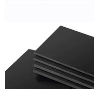 Purzen Polipropilene Foglio Nero Lastra PP Robusta, Impermeabile e Facile da Lavorare, per DIY, Artigianato, Officina e Pannelli Industriali,500mm x 500mm x 2mm