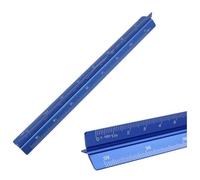 Purzen Regolo di Scala, Righello di Scala in Metallo 2 Confezioni, Regola di Scala Architettonica in Alluminio per Il Taglio per Architetti, Disegnatori E Studenti,Blu,15CM