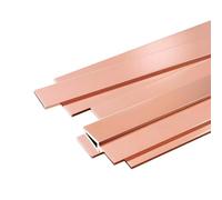 Purzen Sbarra Piatta in Rame T2, Barra di Rame Artigianale ad Alta Conducibilità e Resistente alla Corrosione per Uso Elettrico e Industriale,1.2mm*10mm*1000mm