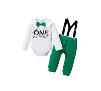 puseky Baby Bambino Wild One 1st Birthday Outfit- Abbigliamento per il 1° compleannoRomper con papillon e pantaloni con bretelle da gentiluomo Set