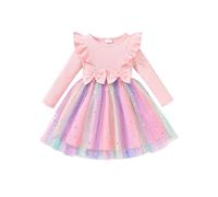 puseky Bambina Abitini Tulle Abiti Principessa tutù Vestito Festa di Nozze Abito di Compleanno per la Ragazza Casual Formale Abiti 6-7 Anni