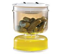 Puseky Barattolo di Sottaceti, Salamoia e Olive Vaso Contenitore a Clessidra con Filtro A Prova di Perdita Sottosopra Barattolo di Sottaceti per Salamoia Succo Separatore da Bagnato e Secco