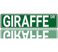 PuseTaer Targa in metallo con giraffa Dr Vintage Signs Retro Tin Signs Targa in alluminio divertente cartello per casa cartello uscita cucina giardino parete porta d'ingresso decorazione caffè 10,2 x