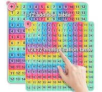 Push and Pop Bubble Sensory Fidget Toy, Giocattoli Antistress, Pop Bubble Fidget It Toy, Giocattolo Pop It Fidget, Squeeze Giocattoli Educativi 2 in 1 Pop Up Moltiplicazione, per Bambini e Adulti