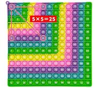 Push and Pop Bubble Sensory Fidget Toy, Squeeze Giocattoli, Pop Bubble Fidget It Toy, Pop It Fidget Toys, Giocattoli Antistress Fidget Toys 2 in 1 Pop It Tavola Moltiplicazione, per Bambini e Adulti