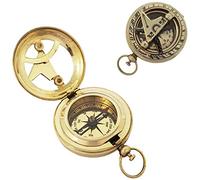 Push Button Brass Pocket Compass