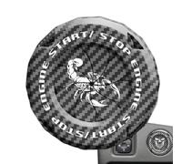 Push Button Start Cover - Self Adhesive Ignition switchh Protector, Decorative Engine Start Button Accessory, durablee Interior Control Guard, Easy Install Automotive Trim Piece | Vehicle, Trailer Use