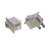 Push Button Switch 15x21mm SPST 2Pin 6A 250V 10V 125V KCD1-101 Snap-in On/Off Boat Rocker Switch 15MM*21MM Black Red White (Color : 5pcs White) Controls Switches