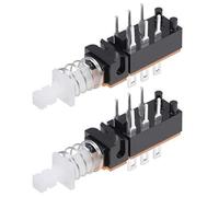 Push Button Switch DPDT 6 Pin 1 Posizione Self-Locking 2pcs