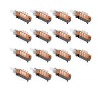 Push Button-Switch Dpdt 6 Pin 1 Posizioni Autobloccante Nero 15pcs Set Pack Lot