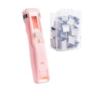 Push Clip Stapler - Compact Clamp Dispenser Tool, Clip di portatile | Organizer Device, Easy Press Document Fastener, Efficient Office Paperwork Organizing Accessory For Home School Dorm Apartmen