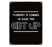 Push Forward Metal Sign Grit and Grind Decor 8x12 Inch