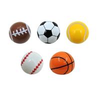 PUSH & GO Ball Shape Pull Back Car, 5x Small Portable Educational Toy Set, 1.57x0.79 inches Interactive Adorable Fun Early Learning Car Toys for Boys Girls Toddler and Kids