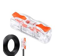 Push Lever Wire Connectors - Reusable Electrical Terminal Blocks for Wire Splicing | Transparent Housing with Easy Lift Lever for Fast Secure Connections in Home or Professional 0.01x0.16 in