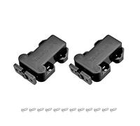 Push Open Latch Rebound Self-Locking Door Touch Catch Lock Black 2pcs