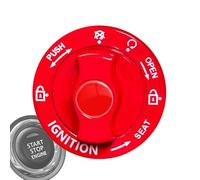 Push Start Button Cover, Auto Interior Ignition Button Protector, 1.97in Anti Scratch Alloy Decor, Engine Sticker Cover for Car Customization and Protection