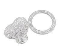 Push Start Button Cover, Decorative Strong Adhesive Rhinestone Engine Start Trim, Stylish Car Interior Accessory For Automotive Vehicles RV Truck ATV Motorhome Sedan Dashboard Decoration Use