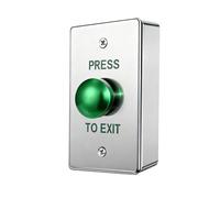 Push to Exit Button, interruttore di rilascio della porta in acciaio inossidabile DC12V a montaggio superficiale con scatola posteriore, uscita NO/COM per sistemi di controllo accessi