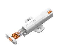 Push to Open Cabinet Hardware, Heavy Duty Door Touch Latch, Kitchen Door Pushing Release Latches, ABS, Metal Material, Cabinets Press Out Latch for Doors, Closet and RV, 11.2x3.2cm