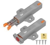 Push to Open Door Latch, JIAYI 2 Pack Push Pull per Ante Non-magnetiche per Armadietti, Push to Open, 40 N, Chiusura Push Pull per Ante, Chiusura di Ante di Armadietti, Cassetti, Armadietti per Camper