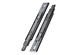 Push To Open Drawer Slides Full Extension Handleless Side Mount Ball Bearing Metal Black Rails Track Guide Runners(304 Stainless steel,20inch (50cm))
