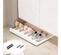 Push to Open per Cassetti Cassetto a Scomparsa Nello Zoccolo, Contenitore Estraibile Sottopensile con Guide a Pressione per L'apertura, Cassetto Porta Scarpe(White,WxD-41x31cm (16 1/8x12 1/4"))