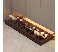 Push to Open per Cassetti Cassetto Zoccolo sotto Mobile Dispensa, Mensola di Contenimento per Ingresso per Scarpe, Cassetti Scorrevoli in Legno per Base Letto(Walnut,WxD-80x30cm(31 1/2x11 3/4"))