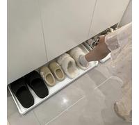 Push to Open per Cassetti Sotto Scarpe Armadio Cassetti Facili da Accedere, Deposito Cassetto Zoccolo Entrata Base Armadio Cassetto, Ripiani con Guida di Rimbalzo(White,WxD-86x46cm(33 7/8x18 1/8"))