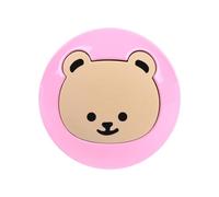 Push To Start Button Cover - Cute Bear Protection for Vehicle Interiors Universal Swing Design, Autentico Polished Animal Pattern + Autoadesivo Backing | High Strength Zinc Alloy Guard For Tr