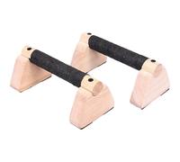 Push Up Bars, Parallettes Handles, Non Slip Wooden Grip Design, Heavy Duty Steel Frame, Arm Training Equipment for Strength Training, Home, Gym, Calisthenics Workout, Solid Wood
