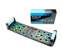 Push Up Board, Foldable Stands, Black Multifunctional System, Compact Design, Color-Coded Grips for Home Workouts, Strength Training, Men, Women, Full Body Exercise, Portable Equipment, Fitness Aid