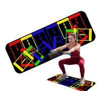 Push Up Mat, Versatile Pushup Guide for Effective Workouts, PU Multi-Function Exercise Equipment, Ideal for Home Gym and Bodybuilding Fitness, Perfect for Strength Training, 15.35x39.76 Inches