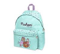 Pusheen Americano, Zaino The Cat-Licenza Ufficiale-Celeste e Rosa-Dettagli Gatto Sirenetta-per Asilo, Scuola Elementare, Medie, Liceo-Tempo Libero Bambine e Ragazze, Unica