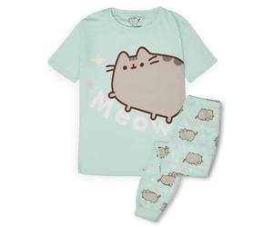 Pusheen Bambina Pigiama | T-Shirt a Maniche Corte con Stampa Verde da Donna e Pigiama Completo con Stampa all-Over | Regalo di Merchandising di Indumenti da Notte per Adolescenti