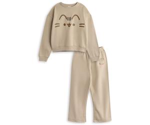 Pusheen Beige Big Face Set Felpa e Joggers Ragazze