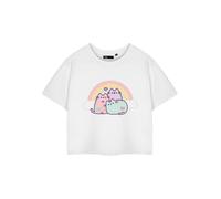 Pusheen Bianco Rainbow T-shirt corta a maniche corte Donne
