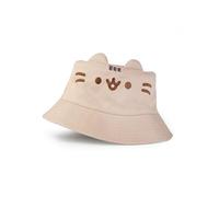 Pusheen Cappello da Pescatore Beige da Donna Cat | novità Cappello per Il Viso con Orecchie 3D | Abbigliamento Casual per la Protezione Solare | Accessorio Classico per Cartoni Animati