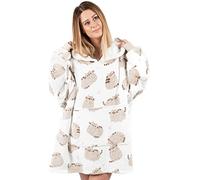Pusheen Coperta indossabile da donna, felpa con cappuccio in pile con gatto soriano, comoda, pesante, con personaggio Internet, pullover con cappuccio, simpatico regalo per le donne