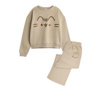 Pusheen Felpa e Pantaloni da Corsa Big Face Ragazze (NS9017)