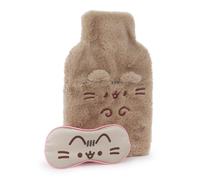 Pusheen Marrone Novelty face & Eye Mask Borsa dell'acqua calda con maschera per