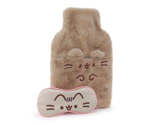 Pusheen Marrone Novelty face & Eye Mask Borsa dell'acqua calda con maschera per