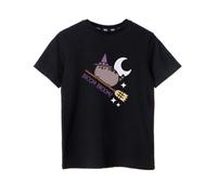 Pusheen Nero Halloween Broom Broom T-shirt a maniche corte Ragazze