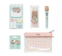 Grupo Erik: Set Cancelleria Pusheen | Kit di Cancelleria di Pusheen con Penna Multicolore, 4 Evidenziatori, Clips, Note adesive e Astuccio Pusheen, Cancelleria Rosa, Licenza Ufficiale