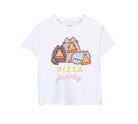 Pusheen Pizza Purrty Maglietta Maniche Corte Ragazze (NS8402)