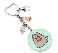 Pusheen Portachiavi a forma di gatto con mini ciondoli, Blu, Etichettalia unica
